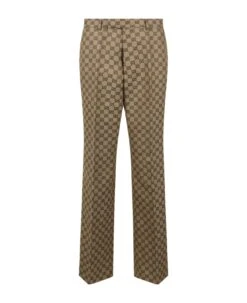 Gucci Gg Supreme Linen Pants