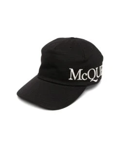 Alexander McQueen Black And Ivory Mcqueen Baseball Hat
