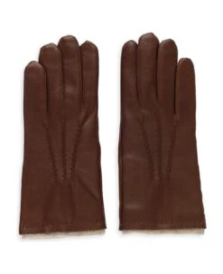 Orciani Leather Drummed Gloves