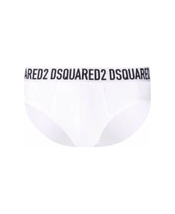 DSQUARED2 White Cotton Briefs With Logo