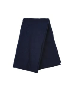 Night Blue Ribbed Cashmere Scarf