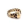 Alexander McQueen Gold Skull Chain Ring