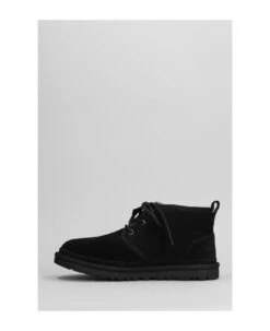 Ugg Neumel Lace Up Shoes In Black Suede -Volk Clothing Sales 0a4b9a5222f9bc584cb855ef07e6b014