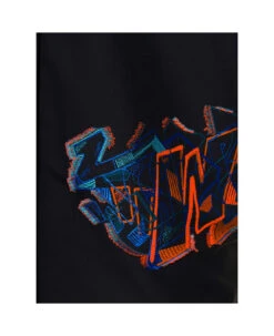 Off-White Black Short Sleeved Shirt With Multicolor Graffiti Embroidery In Cotton Blend Man -Volk Clothing Sales 0c21cd1d6f4c78e6b5d5166a4fbeb897