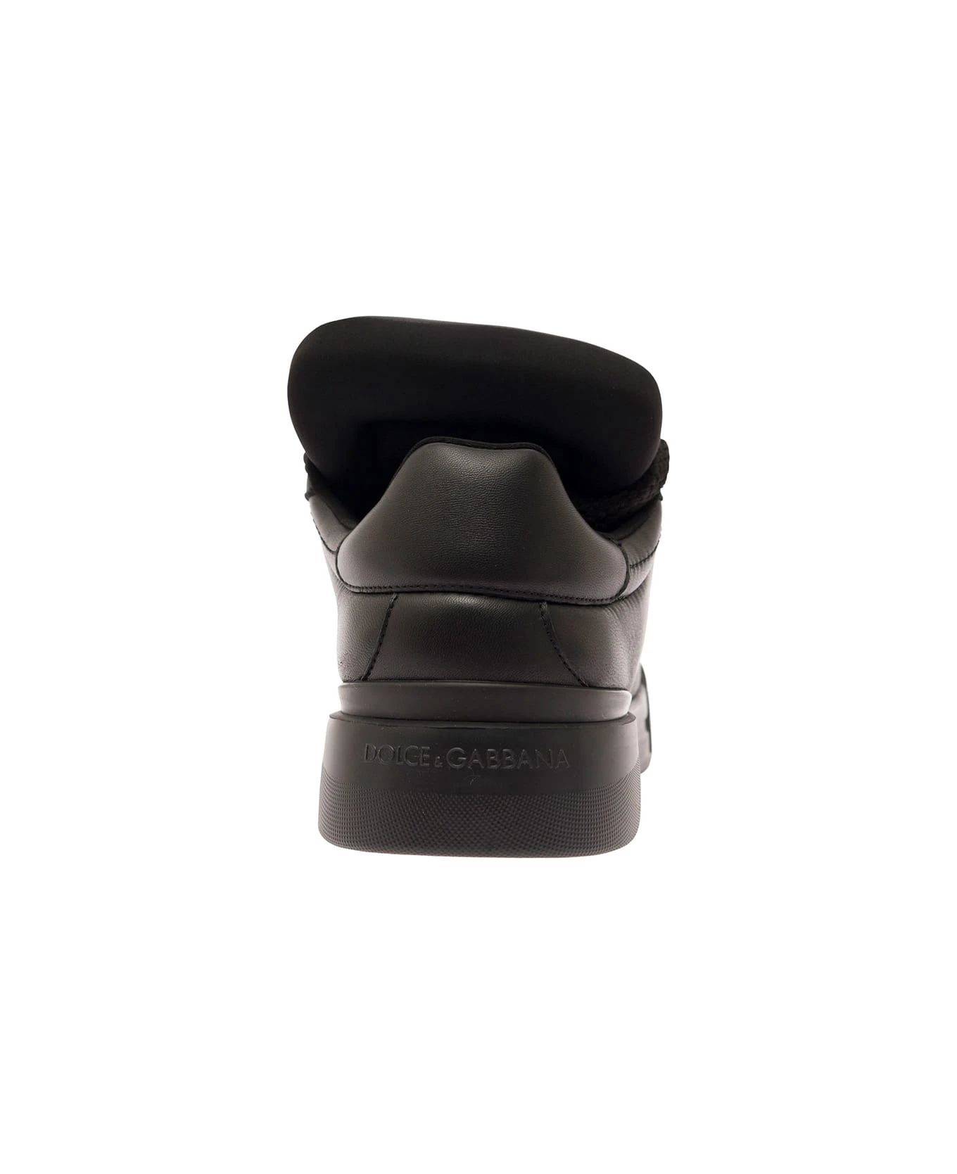 Dolce & Gabbana 'megaskate' Black Padded Low Top Sneakers In Smooth Leather Man 4 Dolce & Gabbana 'megaskate' Black Padded Low Top Sneakers In Smooth Leather Man - Image 4