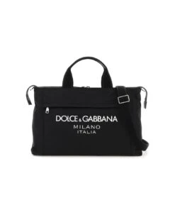 Dolce & Gabbana Logo Printed Zipped Travel Bag