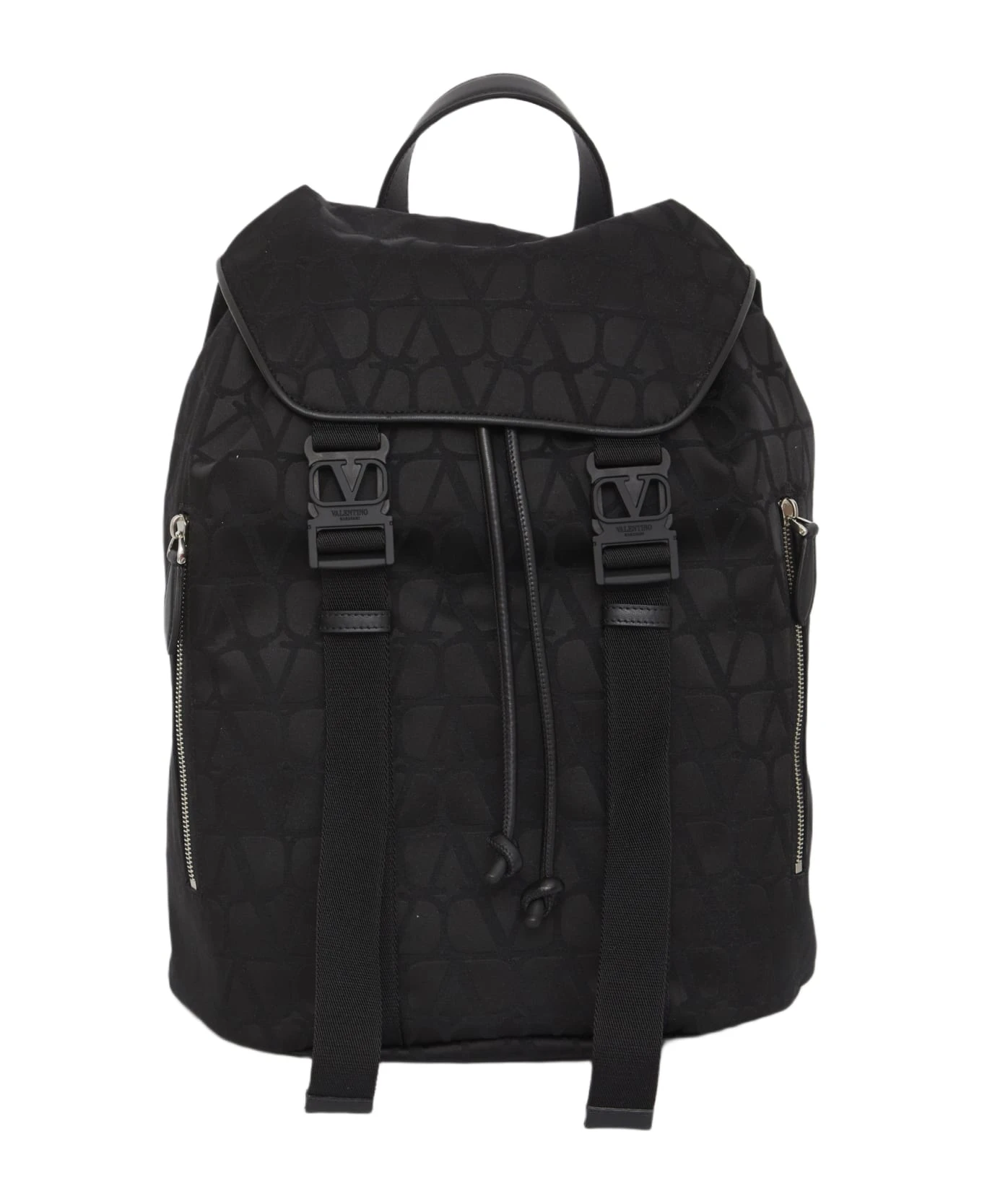 Valentino Garavani Black Iconographe Backpack 1 Valentino Garavani Black Iconographe Backpack