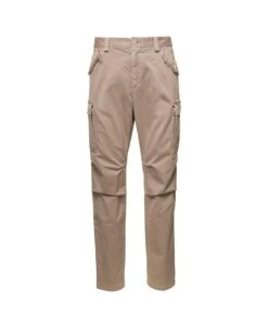 Dolce & Gabbana Beige Cargo Pants With Multi-pockets And Re-edition Patch In Cotton Man
