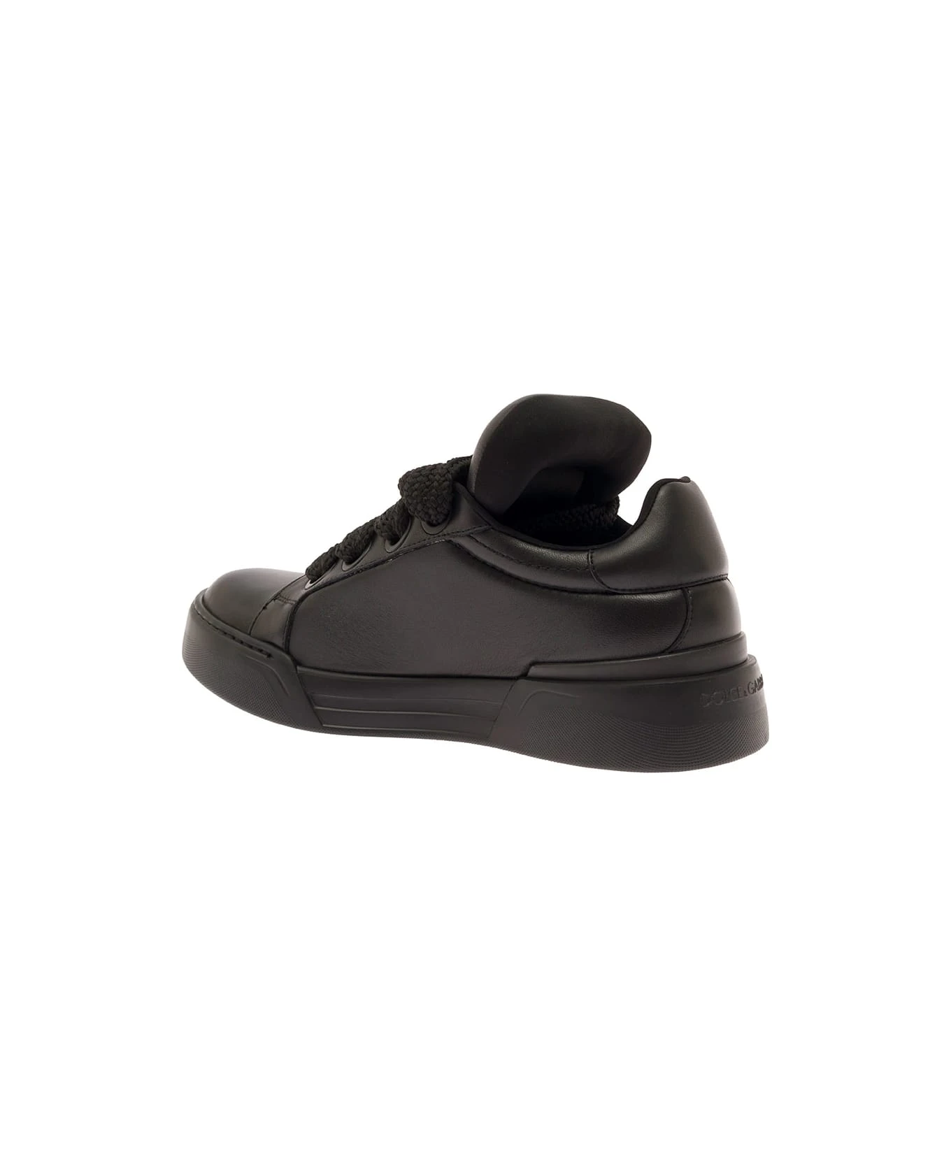 Dolce & Gabbana 'megaskate' Black Padded Low Top Sneakers In Smooth Leather Man 3 Dolce & Gabbana 'megaskate' Black Padded Low Top Sneakers In Smooth Leather Man - Image 3