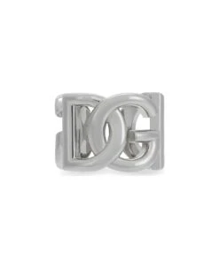Dolce & Gabbana Silver-tone Chunky Logo Ring In Brass Man