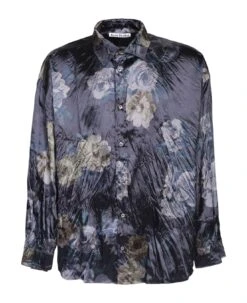 Acne Studios Floral-print Crinkled Shirt