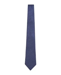 Canali Dark Blue Silk Tie