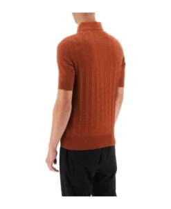 Dolce & Gabbana Polo Shirt In Monogram Jacquard Knit -Volk Clothing Sales 1842316265fda1a18b8e7e3b23fb3790