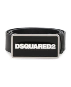 DSQUARED2 Logo Buckle Leather Belt