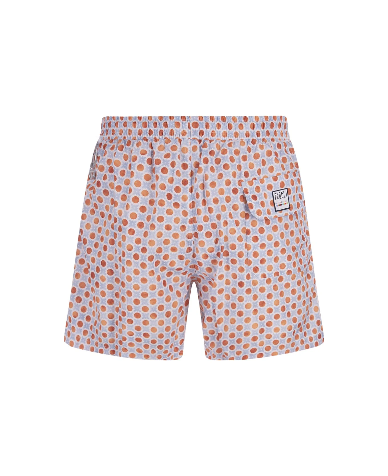 Swim Shorts With Two-tone Flower And Polka Dot Pattern 2 Swim Shorts With Two-tone Flower And Polka Dot Pattern - Image 2