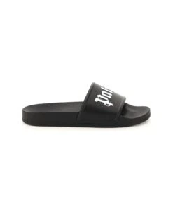 Palm Angels Pool Slides With Logo