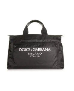 Dolce & Gabbana Nylon Bag With Rubberized Logo