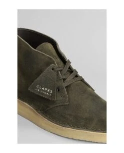 Clarks Desert Coal Lace Up Shoes In Green Suede -Volk Clothing Sales 1daa963b67d868e06308b7f21ff570ba