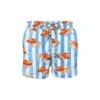 MC2 Saint Barth Fish Print On Striped Backcloth Swim Shorts