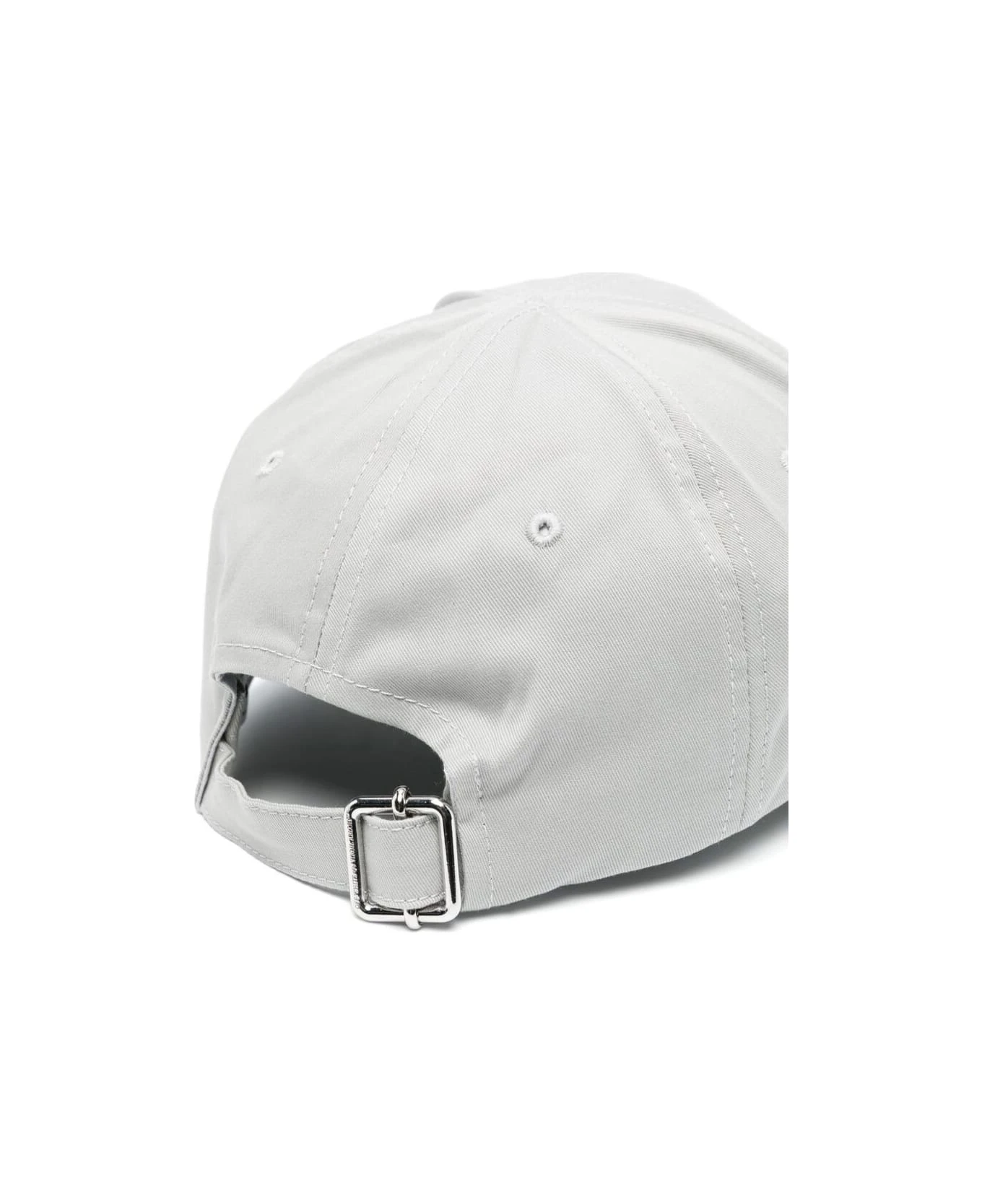 Off-White Baseball Cap With Embroidered Logo In White Cotton Man 2 Off-White Baseball Cap With Embroidered Logo In White Cotton Man - Image 2