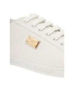 Dolce & Gabbana 'portofino' White Monocrom Low Top Sneakers With Logo Plaque In Leather Man -Volk Clothing Sales 2461f9d0554044e6aebef76eadc39d3d