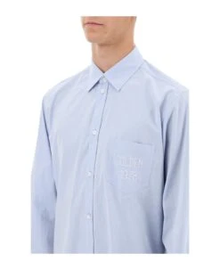 Golden Goose Alvise Shirt With Embroidered Pocket -Volk Clothing Sales 26a59fba3a316fcb7968772b4fbf2317