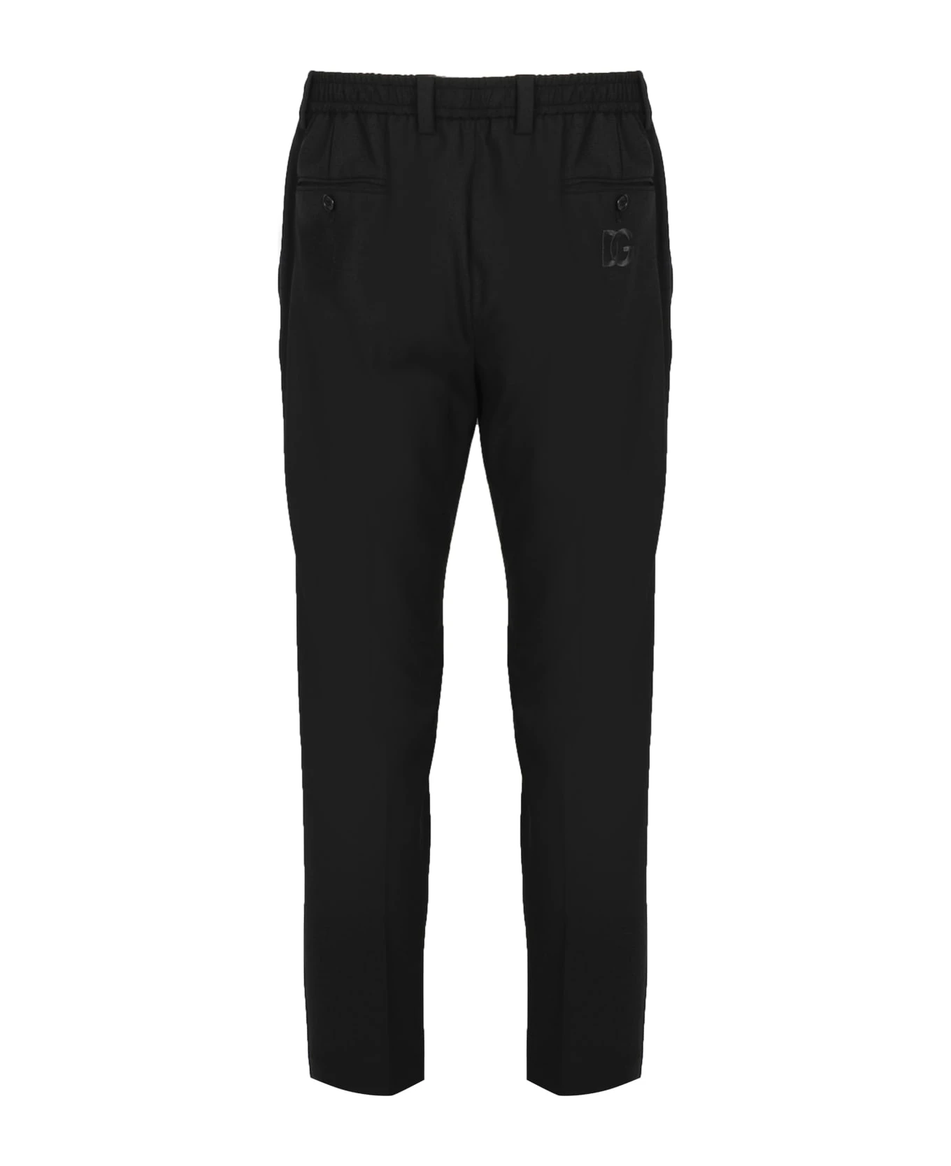 Dolce & Gabbana Stretch Trousers With Dg Embroidered 3 Dolce & Gabbana Stretch Trousers With Dg Embroidered - Image 3