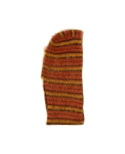 Logo Patch Striped Scarf Hat Marni
