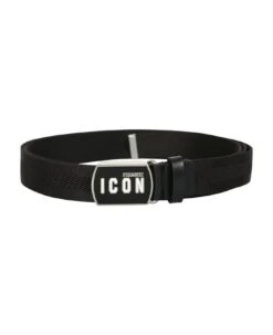 DSQUARED2 Belt With Iconic Plaque Logo