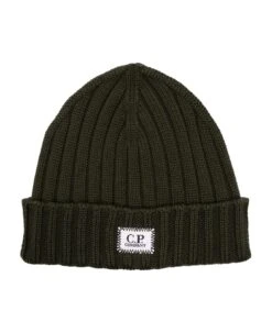 C.P. Company Green Wool Beanie
