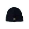 Stone Island Blue Knitted Beanie With Logo Patch At The Front In Wool Man