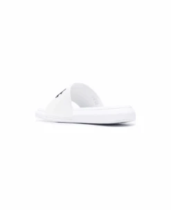 Alexander McQueen White Logo Pool Slides In Rubber -Volk Clothing Sales 2b2963eb177d5bd8a828fda6524e0794