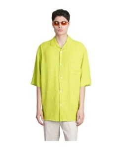 Acne Studios Shirt In Green Polyester