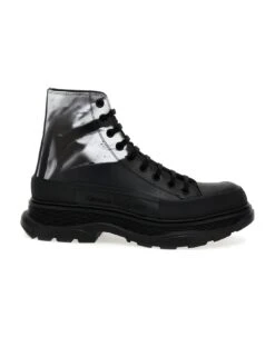 Alexander McQueen Tread Slick Solarised Flower Ankle Boots