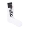 Vision Of Super White Socks With Black Tribal Flames
