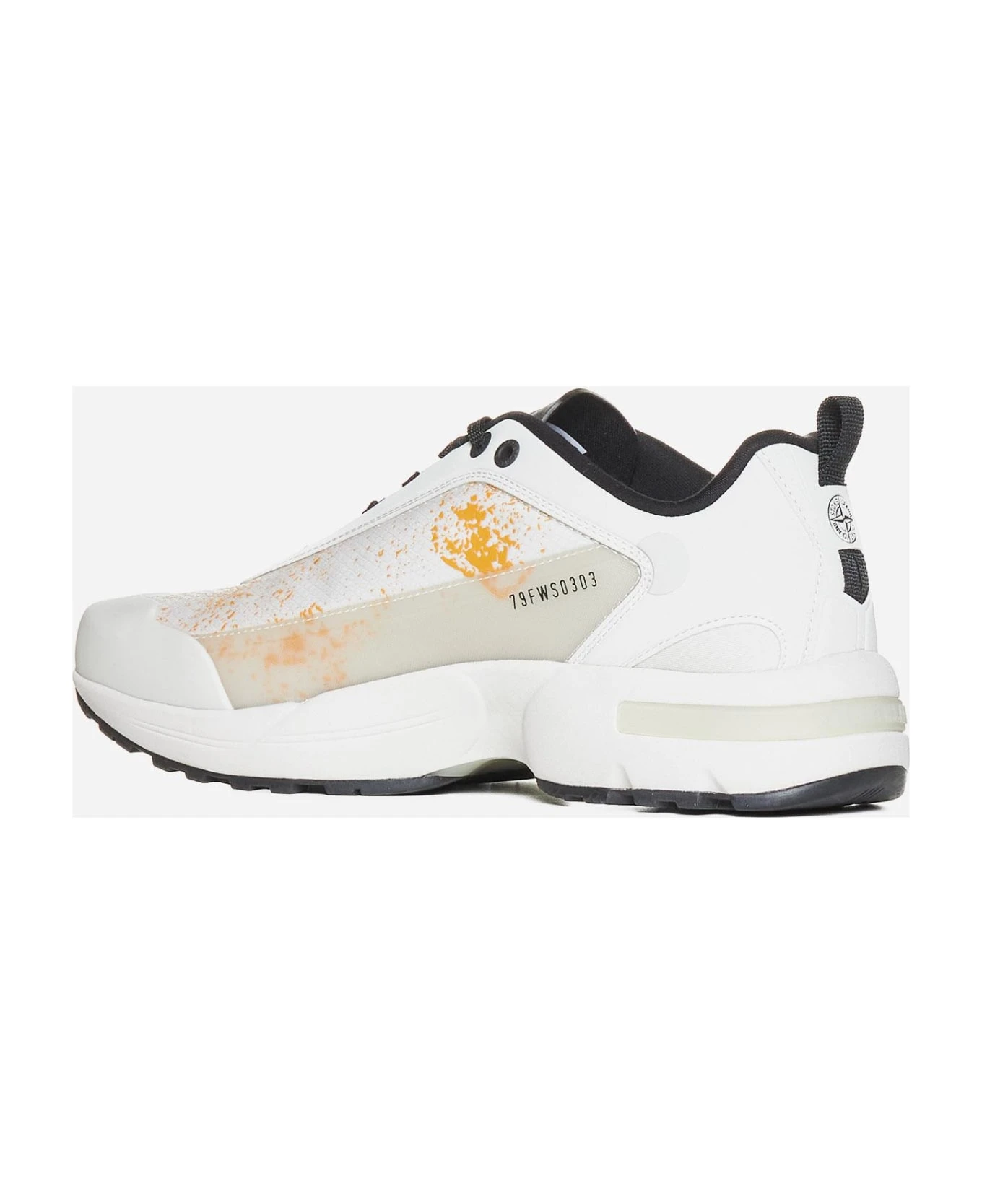 Stone Island Grime Leather And Tencel Sneakers 3 Stone Island Grime Leather And Tencel Sneakers - Image 3