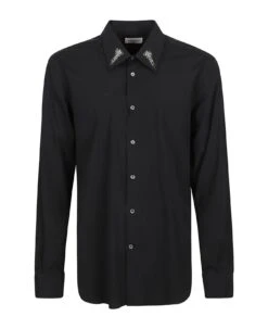 Alexander McQueen Embellished Collar Shirt