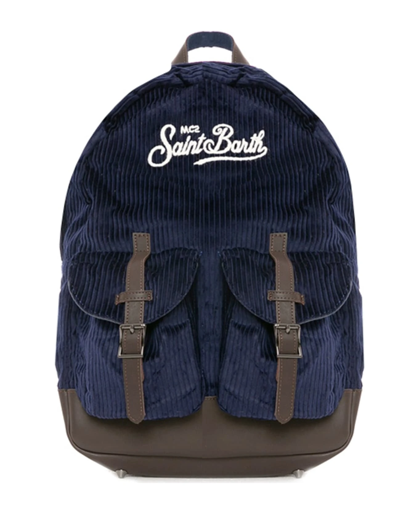 MC2 Saint Barth Blue Corduroy Backpack 1 MC2 Saint Barth Blue Corduroy Backpack