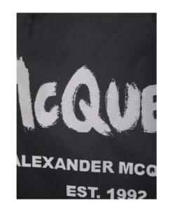 Alexander McQueen Graffiti Metropolitan Black Backpack -Volk Clothing Sales 3526304c624ce8ff99d9897a7d361623