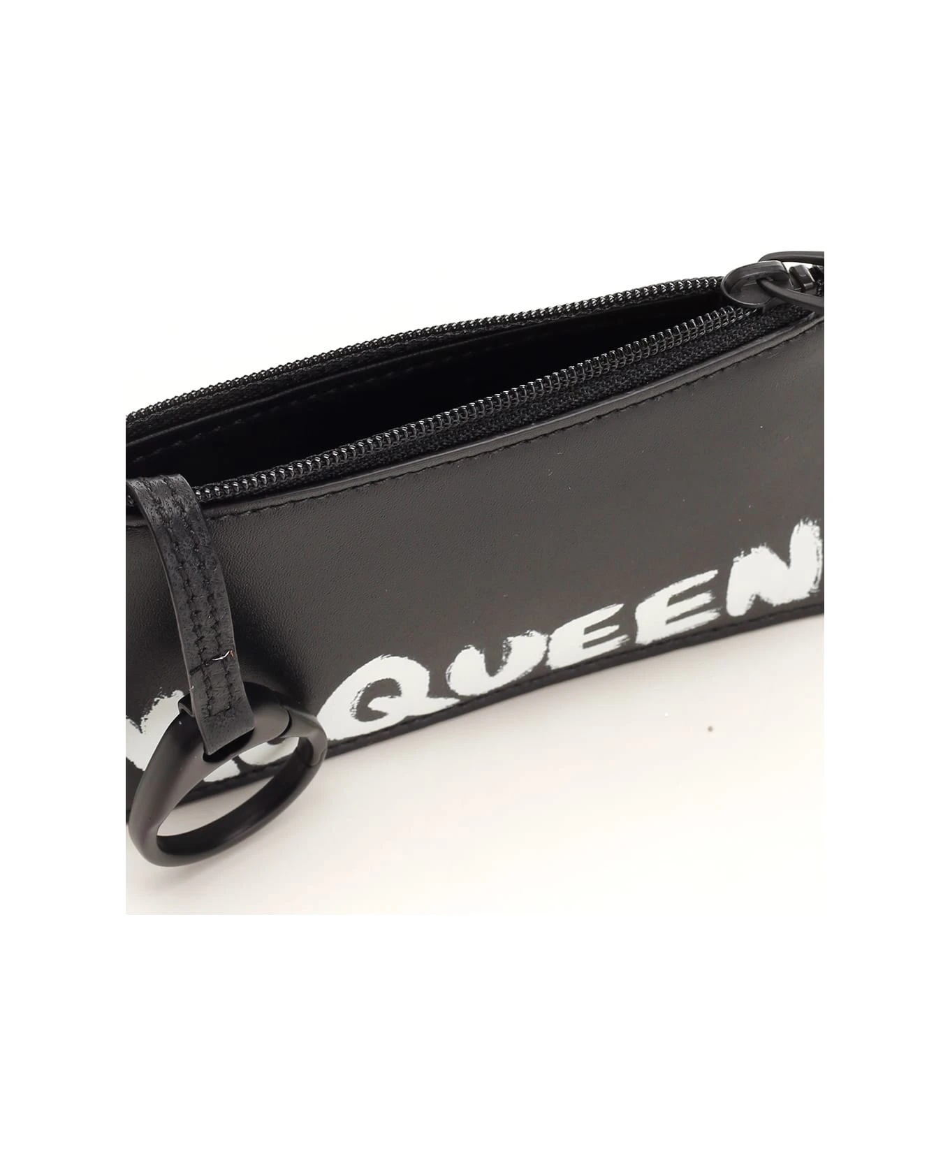 Alexander McQueen Black Card Holder With Graffiti 4 Alexander McQueen Black Card Holder With Graffiti - Image 4