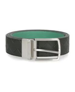 Bottega Veneta Leather Belt With Metal Buckle