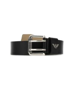 Emporio Armani Logo Plaque Buckled Belt