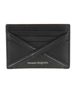 Alexander McQueen X Strap Logo Card Holder