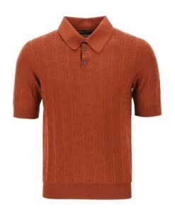 Dolce & Gabbana Polo Shirt In Monogram Jacquard Knit