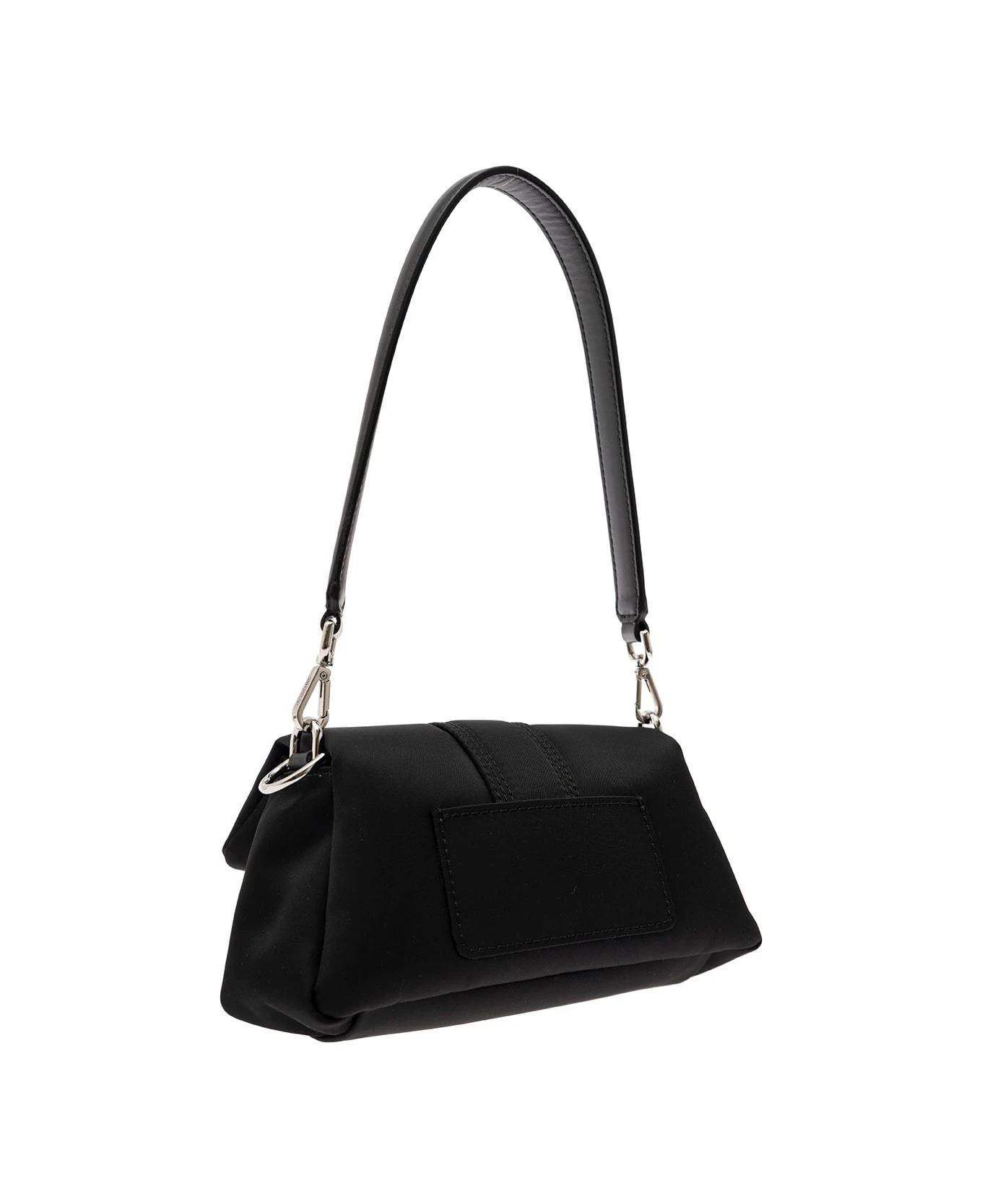 Jacquemus 'le Petit Bambimou' Black Shoulder Bag With Metal Logo Lettering In Nylon Man 2 Jacquemus 'le Petit Bambimou' Black Shoulder Bag With Metal Logo Lettering In Nylon Man - Image 2