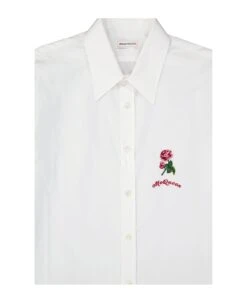 Alexander McQueen Flower Detail Cotton Shirt -Volk Clothing Sales 3bffadfa1c5cf7ba8f70baec08055fba