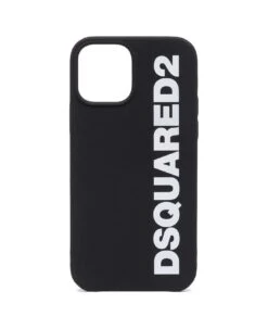Black Iphone 12 Pro Case With White Logo Dsquared2