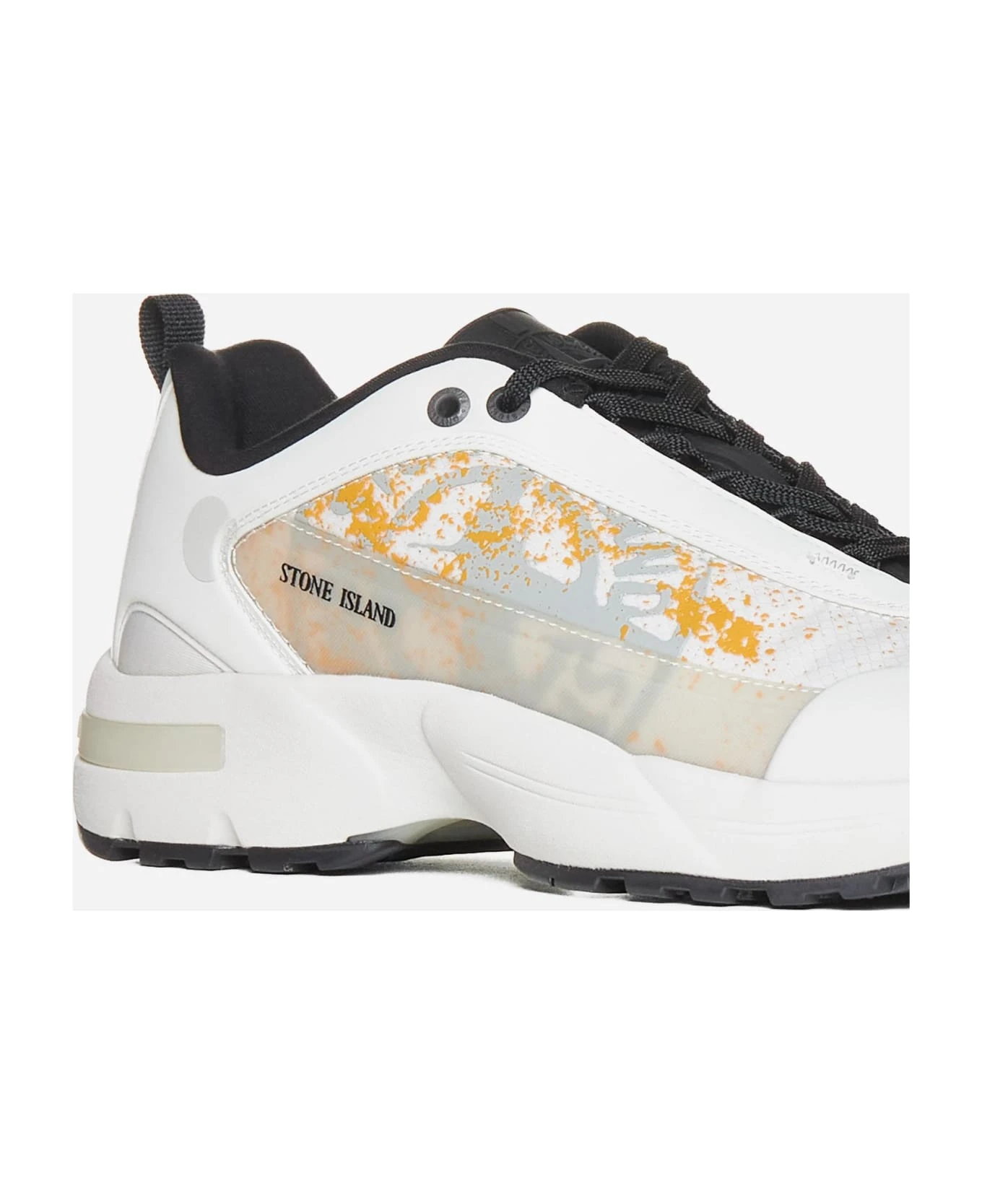 Stone Island Grime Leather And Tencel Sneakers 4 Stone Island Grime Leather And Tencel Sneakers - Image 4