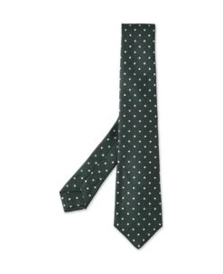 Kiton Green Polka Dot Tie