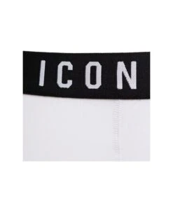DSQUARED2 D-squared2 Man's White Stretch Cotton Briefs With Logo -Volk Clothing Sales 406dbbdbd44fcca992bcef17c28d7f82